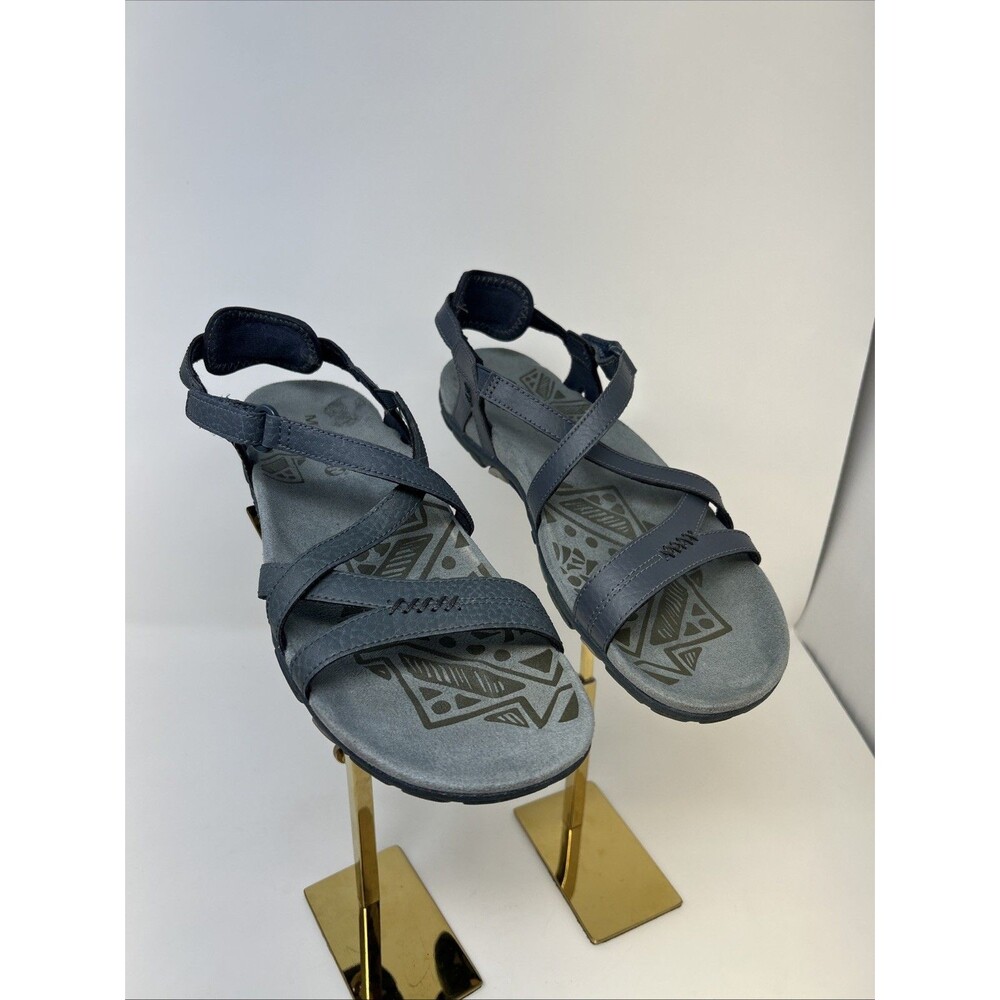 Skechers Reggae Slim Simply Stretch Women's Sandals Size 8 Navy Slingback Boho